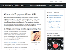 Tablet Screenshot of engagementringswiki.com